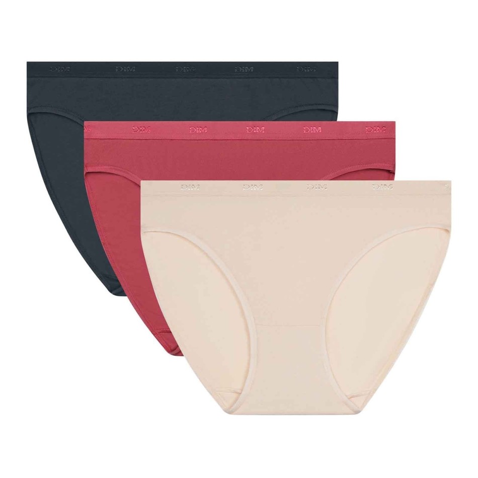 DIM Women's Set of 3 bomullsstretch "Eco" trosor för kvinnorDim"