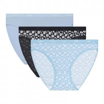 3er Set Cotton Stretch Fancy Panties "Les Pockets de Dim" (Höschen) Dim auf FrenchMarket