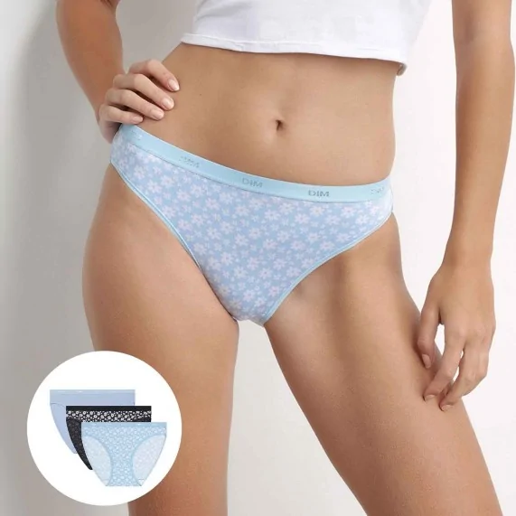 3er Set Cotton Stretch Fancy Panties "Les Pockets de Dim" (Höschen) Dim auf FrenchMarket