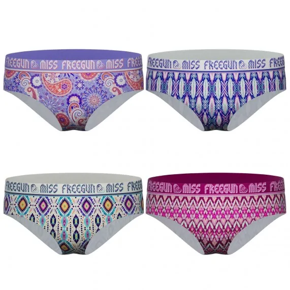 4er-Set Mädchen-Boxershorts Fancy (Boxer/Shorty) Freegun auf FrenchMarket