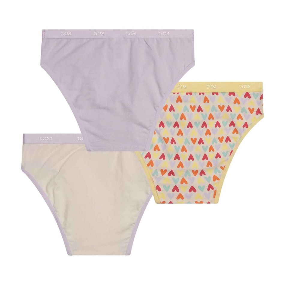 Lot de 3 Culottes Fille Fantaisie Coton Stretch "Les Pockets" (Culottes) Dim chez FrenchMarket