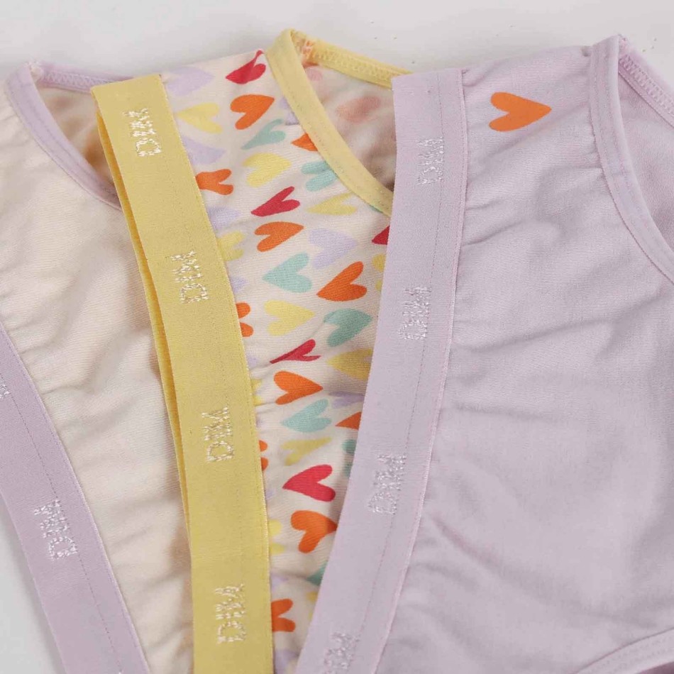 DIM GIRLS | Set med 3 stycken fina bomullsbyxor för flickor med stretchfickor