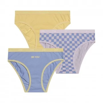 Lot de 3 Culottes Fille Fantaisie Coton Stretch "Les Pockets" (Culottes) Dim chez FrenchMarket