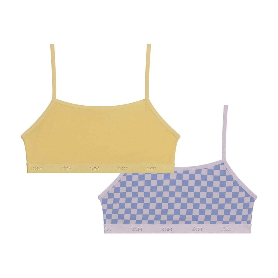 Set of 2 Girls Stretch Cotton Bras "The Pockets (Bras) Dim on FrenchMarket