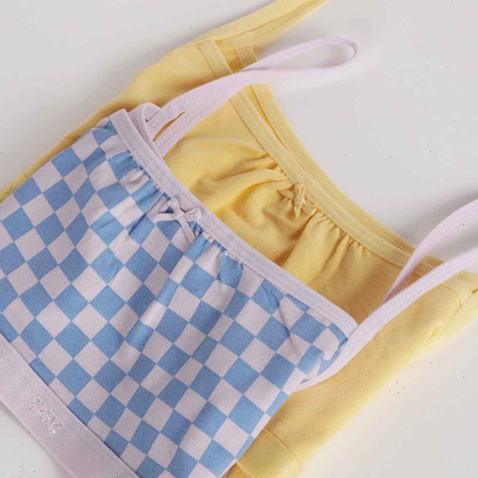 Set of 2 Girls Stretch Cotton Bras "The Pockets (Bras) Dim on FrenchMarket