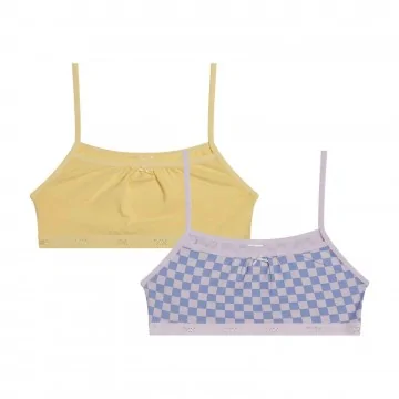 Set di 2 reggiseni da ragazza in cotone elasticizzato "Les Pockets (Reggiseni) Dim chez FrenchMarket