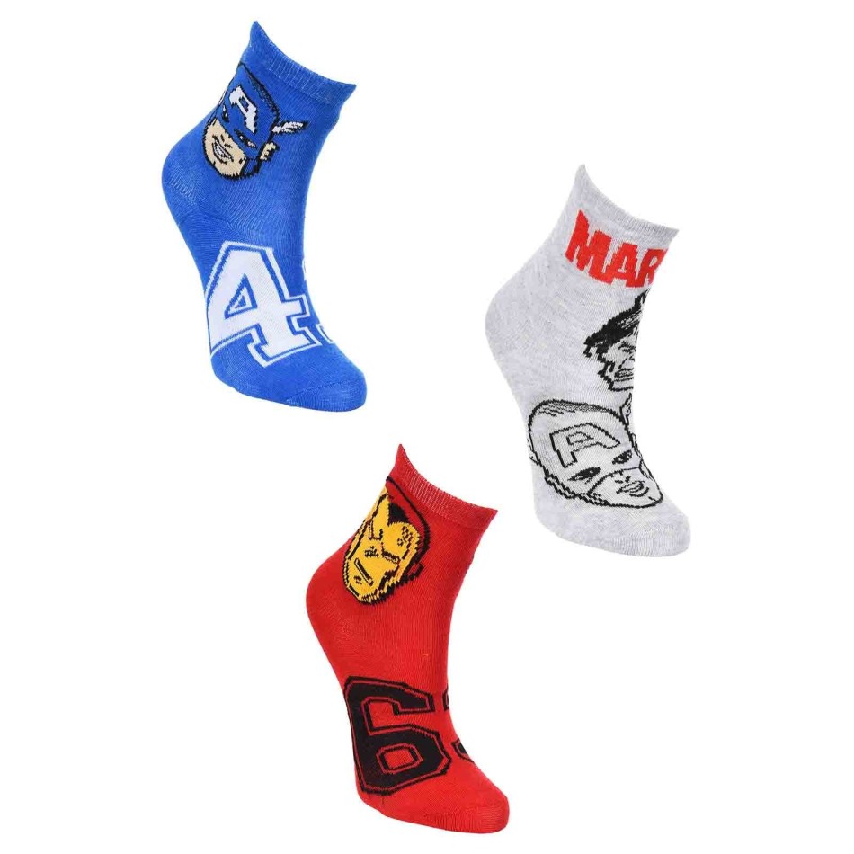 Lot de 3 Paires de Chaussettes Garçon MARVEL Avengers