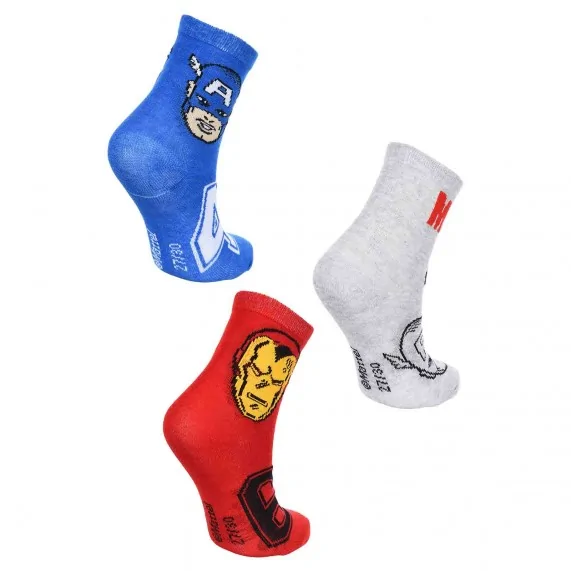 MARVEL Avengers 3-Pair Boy's Socks Set (Fantasies) French Market on FrenchMarket