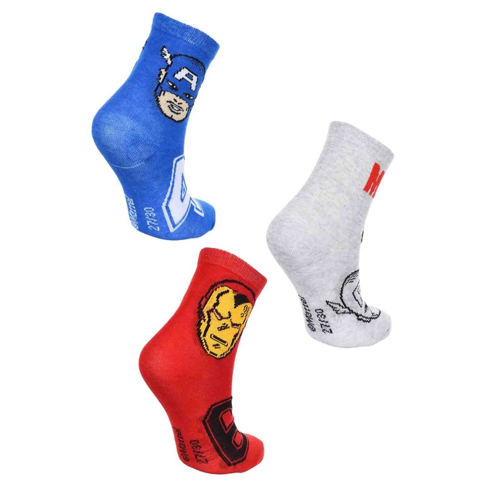 Lot de 3 Paires de Chaussettes Garçon MARVEL Avengers