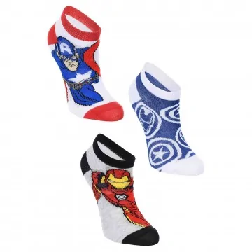 Lot de 3 Paires de Socquettes Garçon MARVEL Avengers (Fantaisies) French Market chez FrenchMarket