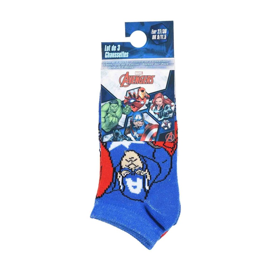 Lot de 3 Paires de Socquettes Garçon MARVEL Avengers