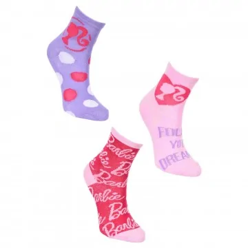 Lot de 3 Paires de Chaussettes Fille "Barbie" (Chaussettes) French Market chez FrenchMarket