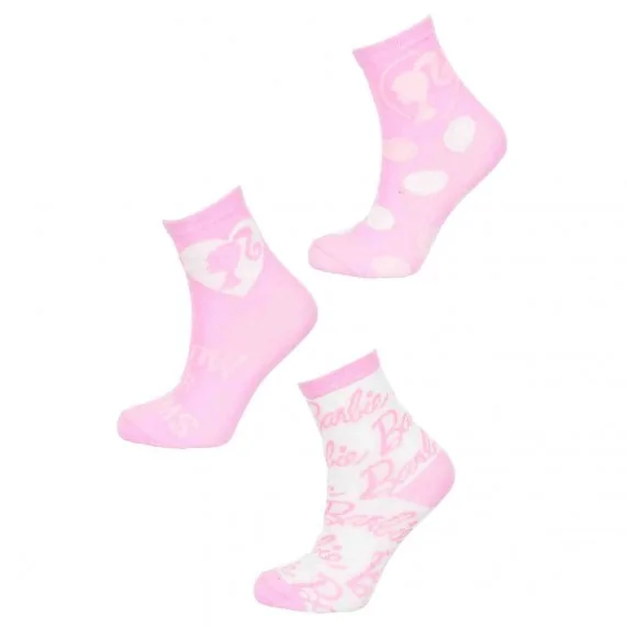 Barbie" 3-Pair Girls' Socks Set (Socks) French Market on FrenchMarket