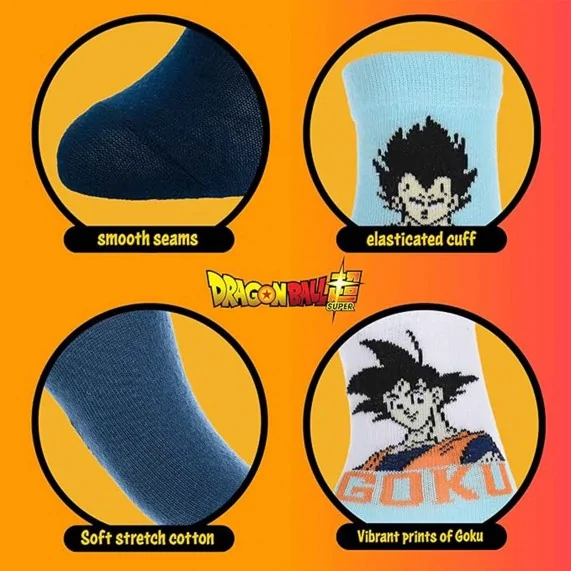 6 Paar Dragon Ball Z Socken für Jungen (Dragon Ball Socken) French Market auf FrenchMarket