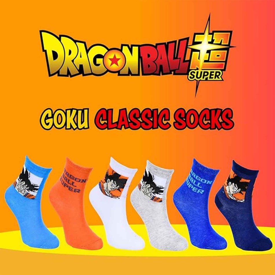 Lot de 6 Paires de Chaussettes Garçon Dragon Ball Z
