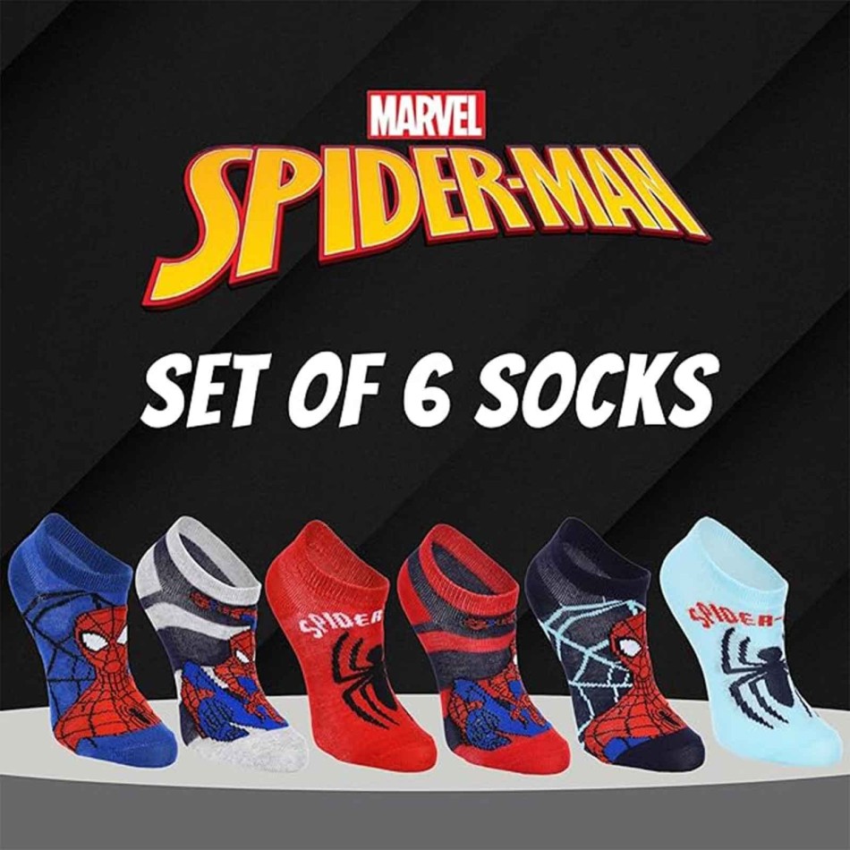 MARVEL Spider-Man - 6 par strumpor för pojkar |French Mkt