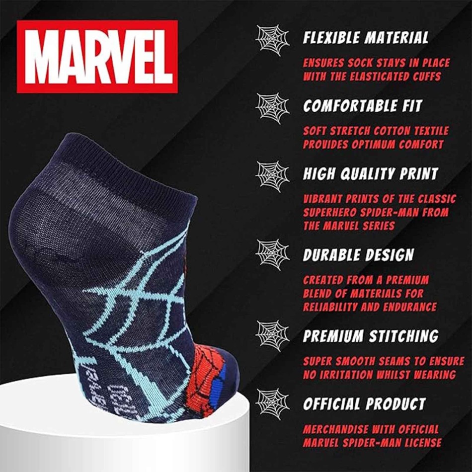 MARVEL Spider-Man - 6 par strumpor för pojkar |French Mkt