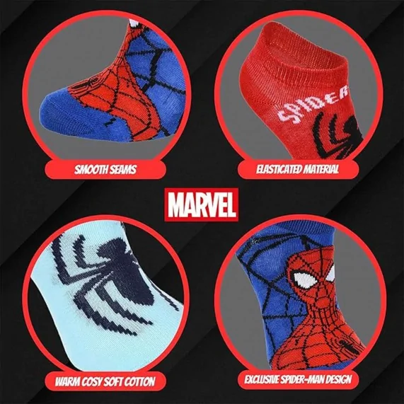 MARVEL Spider-Man Ragazzo 6-Pack Calzini (Fantasie) French Market chez FrenchMarket