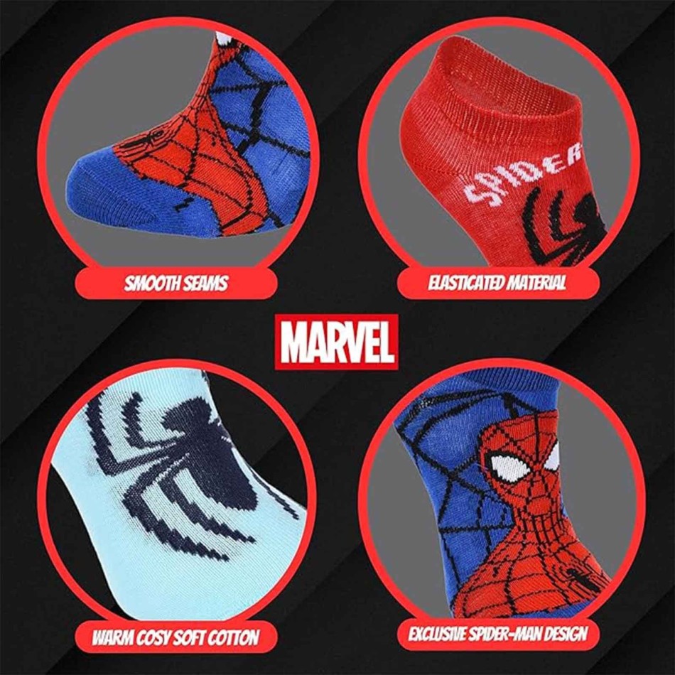 MARVEL Spider-Man - 6 par strumpor för pojkar |French Mkt