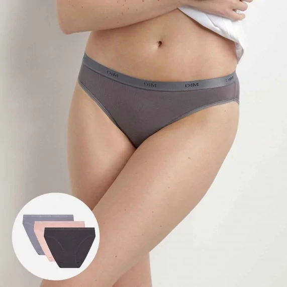 Set di 3 mutandine in cotone stretch "EcoDim" (Mutandine) Dim chez FrenchMarket