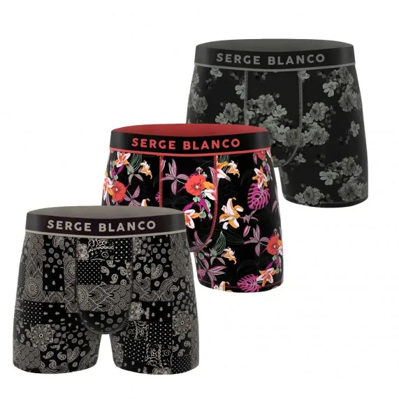 3er-Pack Boxershorts für Männer aus Mikrofaser (Boxershorts für Männer) Serge Blanco auf FrenchMarket
