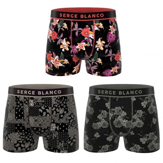 3er-Pack Boxershorts für Männer aus Mikrofaser (Boxershorts für Männer) Serge Blanco auf FrenchMarket