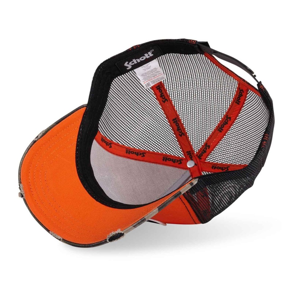 Truckerkeps Von Dutch x Schott "Camo Map" - Orange eller Camo - begränsad upplaga