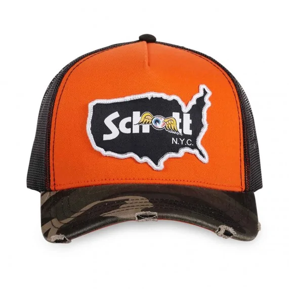 Casquette Trucker Von Dutch x Schott " Camo Map" (Casquettes) Von Dutch chez FrenchMarket