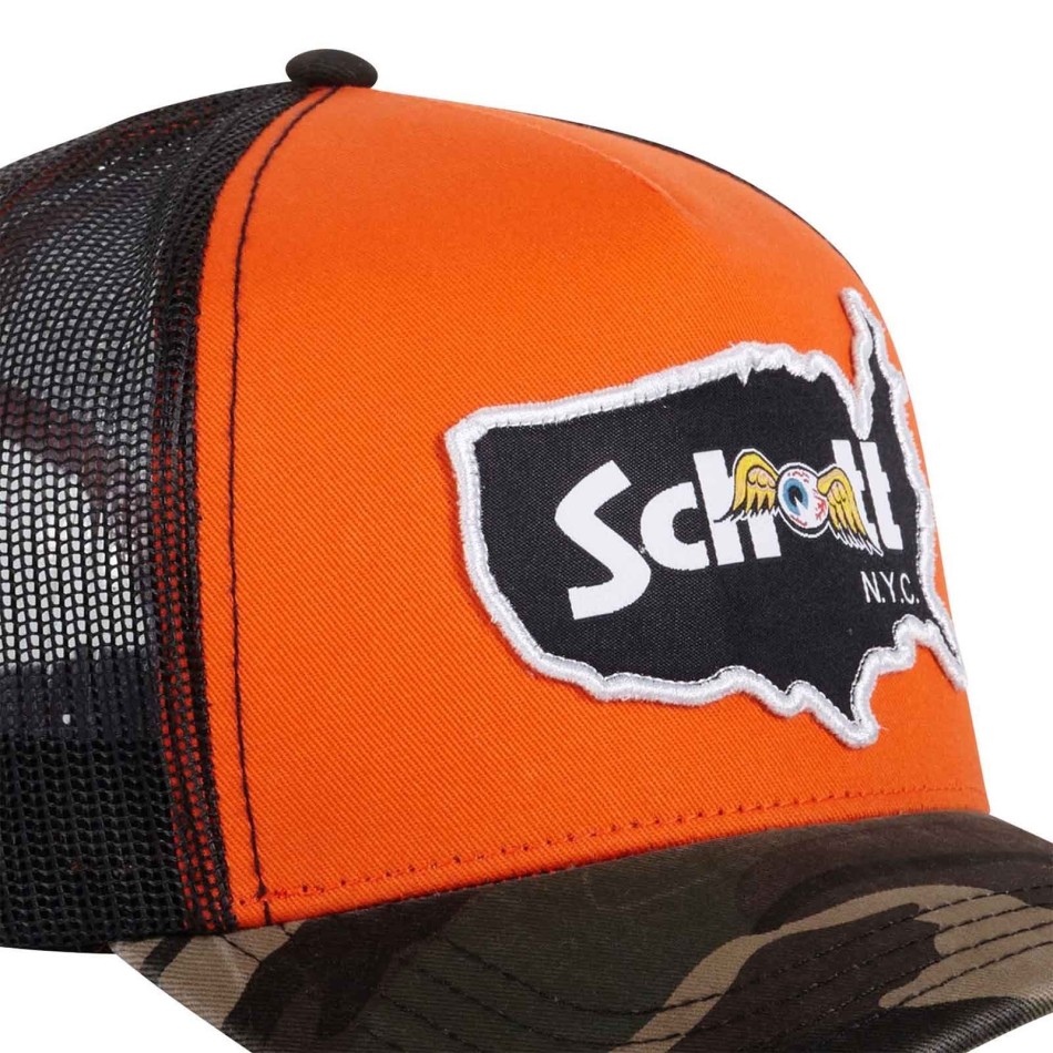Truckerkeps Von Dutch x Schott "Camo Map" - Orange eller Camo - begränsad upplaga