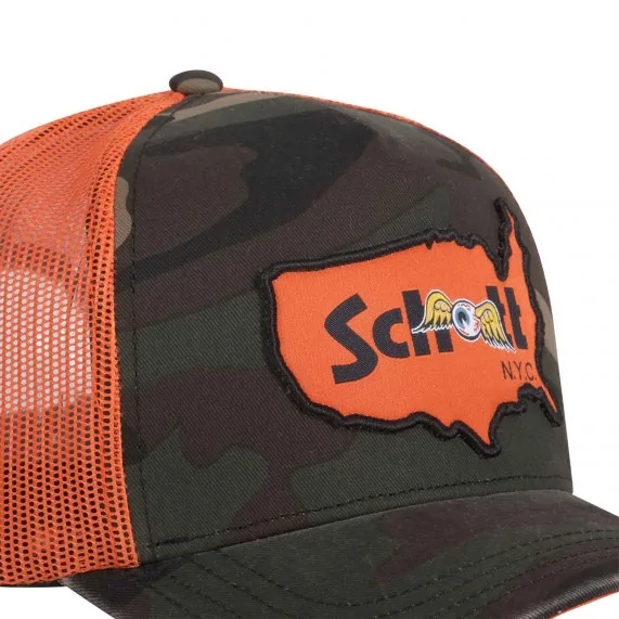 Casquette Trucker Von Dutch x Schott " Camo Map" (Casquettes) Von Dutch chez FrenchMarket