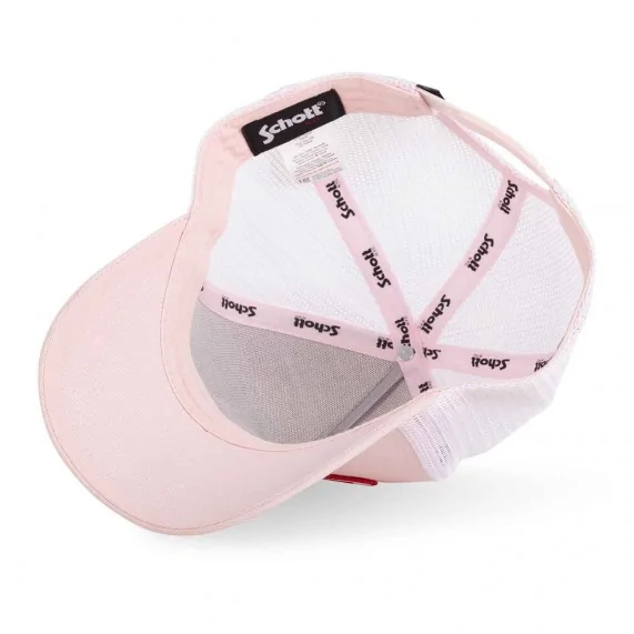Casquette Trucker Von Dutch x Schott "EyePat Pink" (Casquettes) Von Dutch chez FrenchMarket
