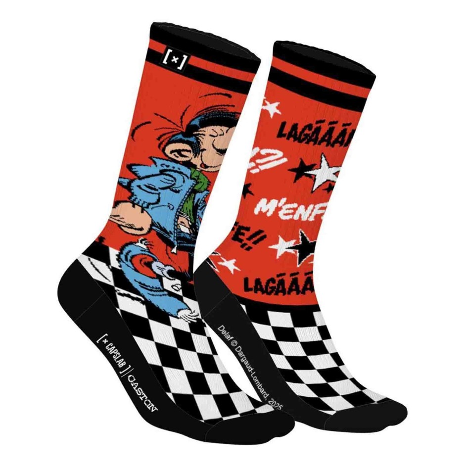 Chaussettes de Sport Tennis "Gaston Lagaffe" (Chaussettes de sport) Capslab chez FrenchMarket