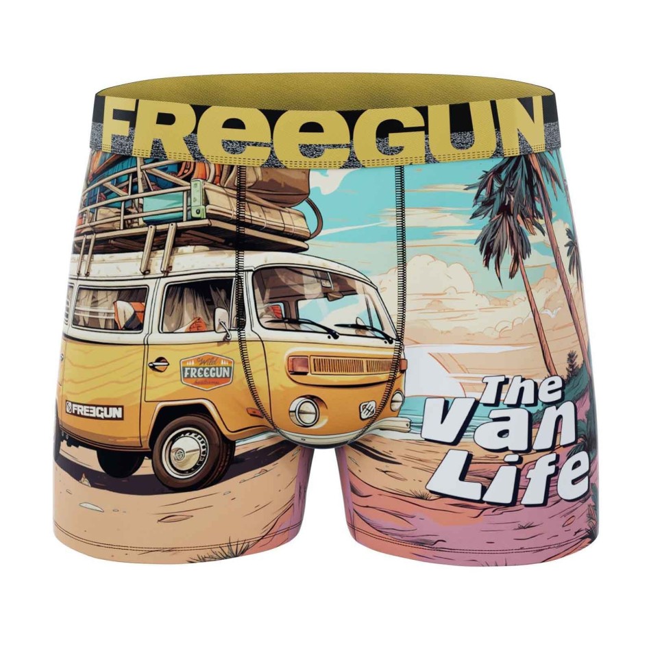 Boxer Homme Microfibre "Wild Summer" (Boxers Homme) Freegun chez FrenchMarket