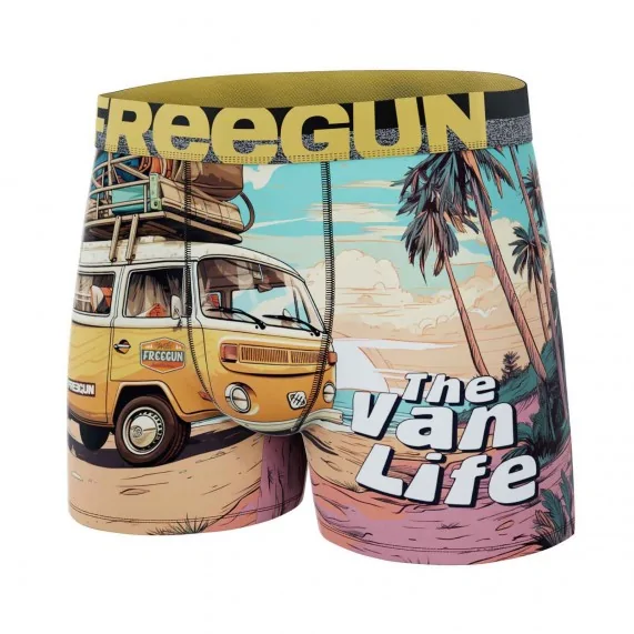 Wild Summer" Men's Microfiber Boxer Briefs (Men's boxer shorts) Freegun on FrenchMarket