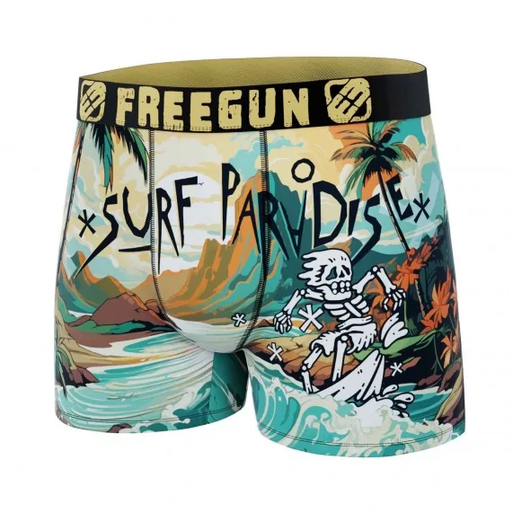 Boxer da uomo "Wild Summer" in microfibra (Boxer da uomo) Freegun chez FrenchMarket