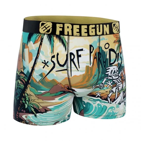 Calzoncillos bóxer de microfibra "Wild Summer" para hombre (Calzoncillos para hombre) Freegun chez FrenchMarket