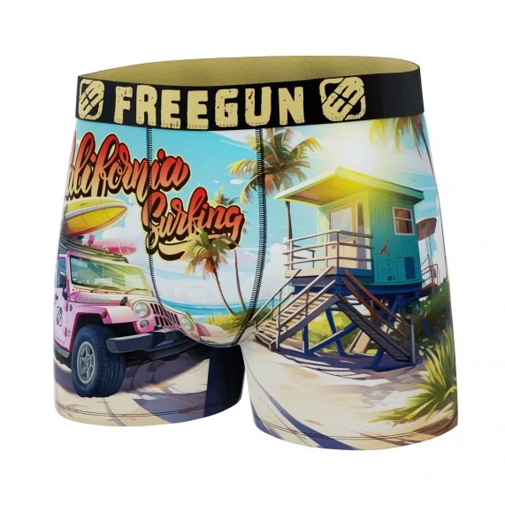 Calzoncillos bóxer de microfibra "Wild Summer" para hombre (Calzoncillos para hombre) Freegun chez FrenchMarket