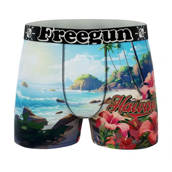 Boxer da uomo "Wild Summer" in microfibra (Boxer da uomo) Freegun chez FrenchMarket