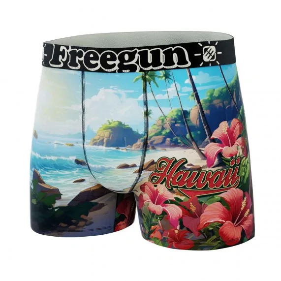 Boxer da uomo "Wild Summer" in microfibra (Boxer da uomo) Freegun chez FrenchMarket