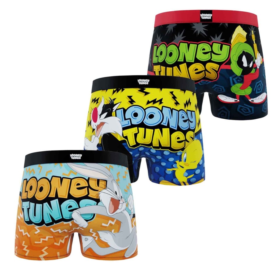 Juego de 3 calzoncillos Looney Tunes Boy (Pack calzoncillos para niño) Freegun chez FrenchMarket