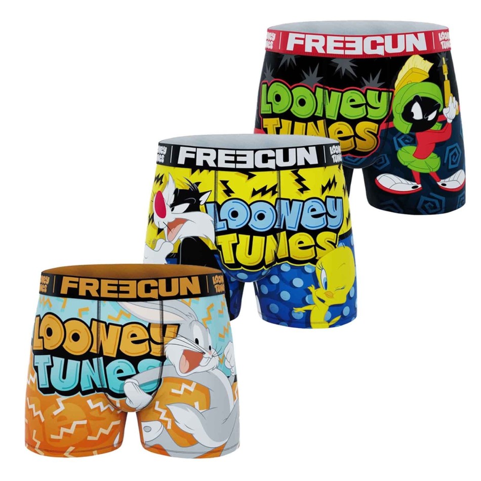 FREEGUN Lot de 3 Boxers Garçon Looney Tunes