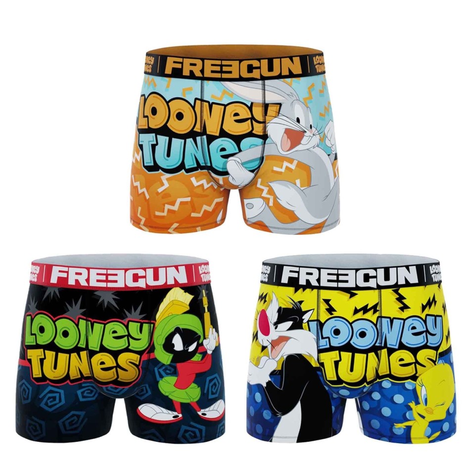 FREEGUN Looney Tunes | 3 Pack of Boxers Boy Bugs Bunny / French Mkt