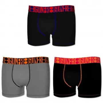 Lot de 3 Boxers Homme Coton Stretch (Lot boxers Homme) Freegun chez FrenchMarket