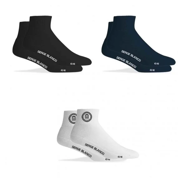 3er-Pack Quarter Socken aus Baumwolle (Sport) Serge Blanco auf FrenchMarket