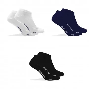 3 Paar kurze Socken aus Baumwolle (Sport) Serge Blanco auf FrenchMarket