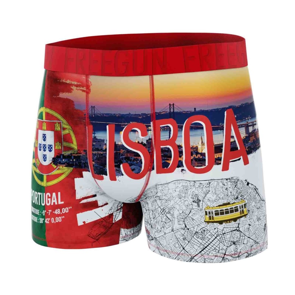 Boxershorts för män Freegun "City Pack - Set om 3 - New York, Lissabon, London - Comfort Microfiber