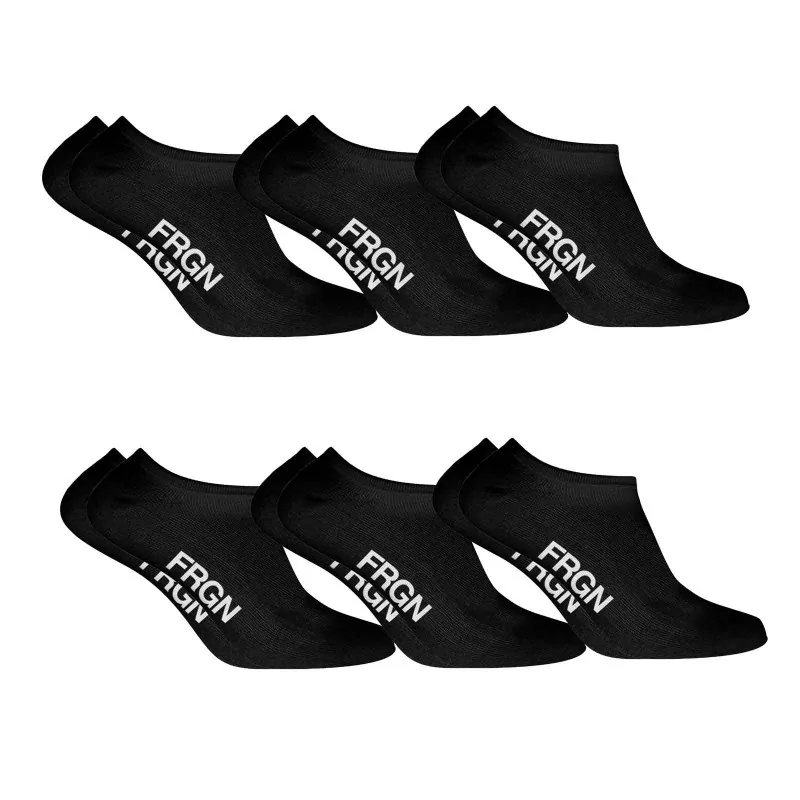 Freegun - Lot de 6 paires de Chaussettes Quarter en coton Noir 39-42