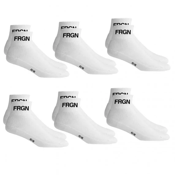 6 Paar Quarter Socken aus Baumwolle (Sport) Freegun auf FrenchMarket