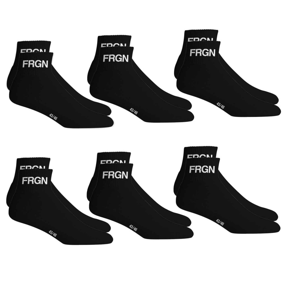 Lot de 6 paires de Chaussettes Quarter en coton (Chaussettes de sport) Freegun chez FrenchMarket