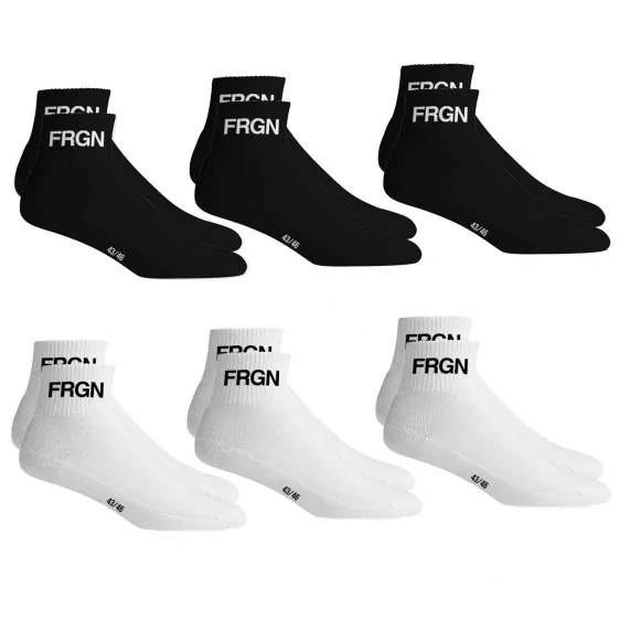 6 Paar Quarter Socken aus Baumwolle (Sport) Freegun auf FrenchMarket